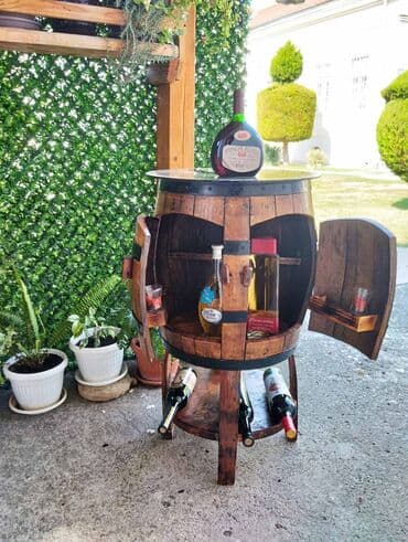 Antique Dressers: Drvena barska komoda od vinske bačve sa staklenom pločom - Ručno at lalafo.rs — 6 Antique Dressers: Drvena barska komoda od vinske bačve sa staklenom pločom - Ručno — 6