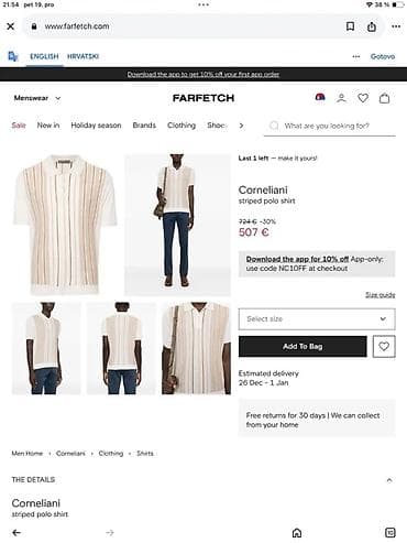 Original CORNELIANI kosulja 41 100% cotton Bela boja tanka Ramena na lalafo.rs — 9 Original CORNELIANI kosulja 41 100% cotton Bela boja tanka Ramena — 9