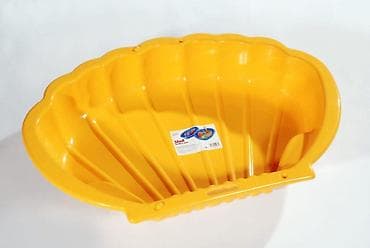 Dečija plastična kadica/peščanik u obliku školjke – žuta - at lalafo.rs — 1 Dečija plastična kadica/peščanik u obliku školjke – žuta - — 1