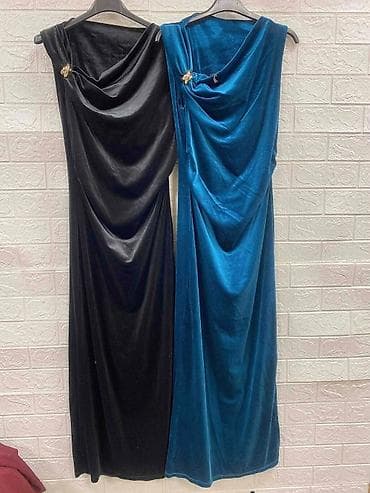 Elegantna večernja haljina od baršuna - Model: asimetrično rame na lalafo.rs — 3 Elegantna večernja haljina od baršuna - Model: asimetrično rame — 3