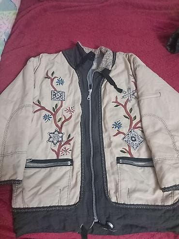 Ženska jakna sa etno/boho vezom - Bež osnovna boja sa tamnim (crnim) na lalafo.rs — 3 Ženska jakna sa etno/boho vezom - Bež osnovna boja sa tamnim (crnim) — 3