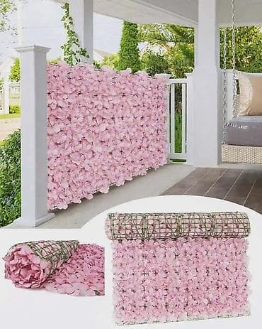 Dekorativna veštačka cvetna ograda – rolo panel - Realistični cvetni na lalafo.rs Dekorativna veštačka cvetna ograda – rolo panel - Realistični cvetni