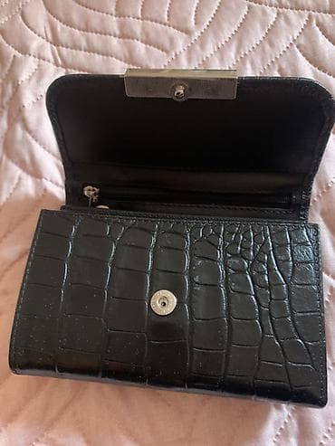 Ženski kožni novčanik MONA - Boja: crna - Materijal: koža sa krokodil na lalafo.rs — 2 Ženski kožni novčanik MONA - Boja: crna - Materijal: koža sa krokodil — 2