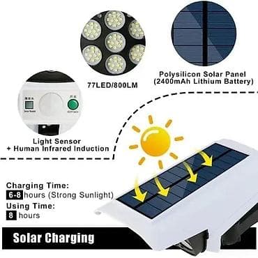 Nameštaj: Solarna LED spoljašnja lampa sa senzorom pokreta - 77 LED dioda, do na lalafo.rs — 3 Nameštaj: Solarna LED spoljašnja lampa sa senzorom pokreta - 77 LED dioda, do — 3