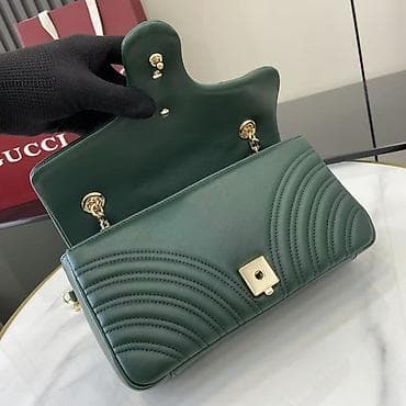 Zelena ženska torba sa lančanim kaišem - Materijal: glatka eko/koža na lalafo.rs — 7 Zelena ženska torba sa lančanim kaišem - Materijal: glatka eko/koža — 7