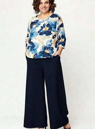 Komplet za dame – bluzica sa cvetnim printom + široke pantalone - na lalafo.rs — 7 Komplet za dame – bluzica sa cvetnim printom + široke pantalone - — 7