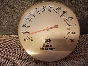 Veliki zidni termometar 20-150°C, prečnika 20cm. Predviđen za saunu na lalafo.rs — 1 Veliki zidni termometar 20-150°C, prečnika 20cm. Predviđen za saunu — 1