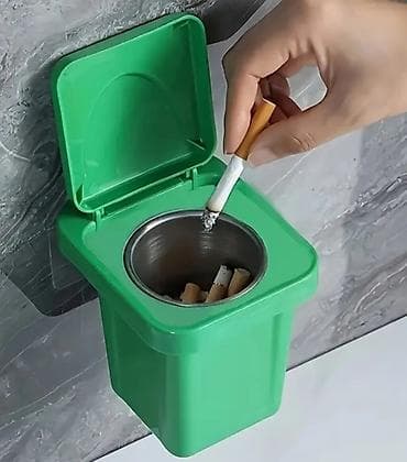 Zidna pepeljara sa poklopcem i unutrašnjom metalnom čašom - Praktična na lalafo.rs — 3 Zidna pepeljara sa poklopcem i unutrašnjom metalnom čašom - Praktična — 3