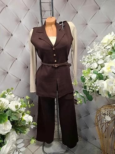 Elegantni ženski komplet – prsluk, pantalone i tanak pojas - na lalafo.rs — 2 Elegantni ženski komplet – prsluk, pantalone i tanak pojas - — 2