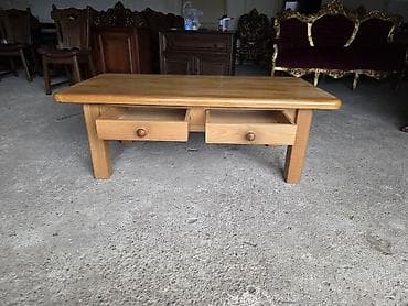 Stilski klub stolovi: Drveni klubski sto sa fiokama - Materijal: masivno drvo (svetli na lalafo.rs — 2 Stilski klub stolovi: Drveni klubski sto sa fiokama - Materijal: masivno drvo (svetli — 2