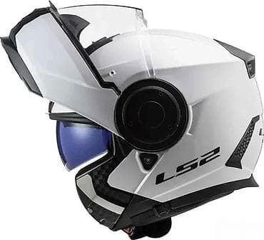 Bela modularna kaciga za motocikl LS2 Scope, dizajnirana za svestranu na lalafo.rs Bela modularna kaciga za motocikl LS2 Scope, dizajnirana za svestranu