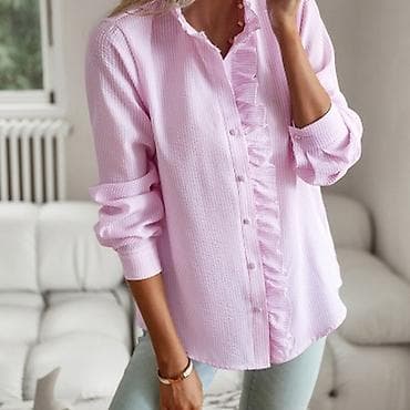 cista koza broj: Ženska bluza sa volanima i dugmadima - Model: elegantna košulja/bluza na lalafo.rs — 6 cista koza broj: Ženska bluza sa volanima i dugmadima - Model: elegantna košulja/bluza — 6