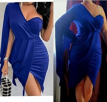 Elegantna ženska koktel/večernja haljina u kraljevsko plavoj boji na lalafo.rs — 1 Elegantna ženska koktel/večernja haljina u kraljevsko plavoj boji — 1