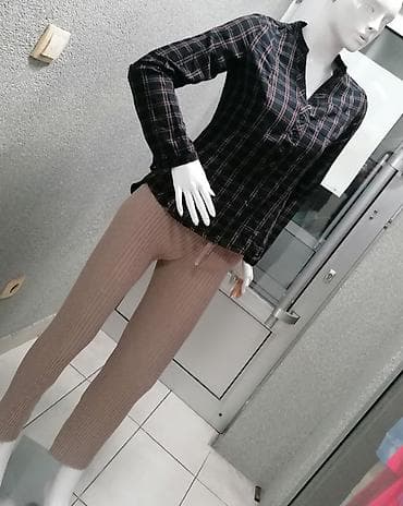 Ženska karirana košulja/bluza dugih rukava - Crna osnova sa sitnim na lalafo.rs — 5 Ženska karirana košulja/bluza dugih rukava - Crna osnova sa sitnim — 5