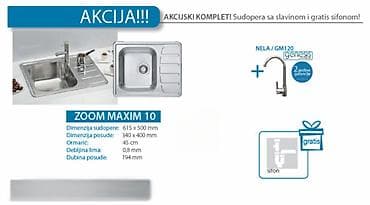 Set sudopera sa slavinom i sifonom ZOOM MAXIM NELAGM Dimenzija: � / na lalafo.rs — 1 Set sudopera sa slavinom i sifonom ZOOM MAXIM NELAGM Dimenzija: � / — 1