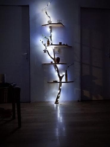 Unikatna zidna polica “Drvo” - Ručno rađena unilatna dekorativna na lalafo.rs — 4 Unikatna zidna polica “Drvo” - Ručno rađena unilatna dekorativna — 4