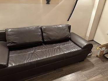 cista koza broj: Trodvosed/sofa od tamno braon eko-kože - Prostran trosed sa dubokim na lalafo.rs — 3 cista koza broj: Trodvosed/sofa od tamno braon eko-kože - Prostran trosed sa dubokim — 3