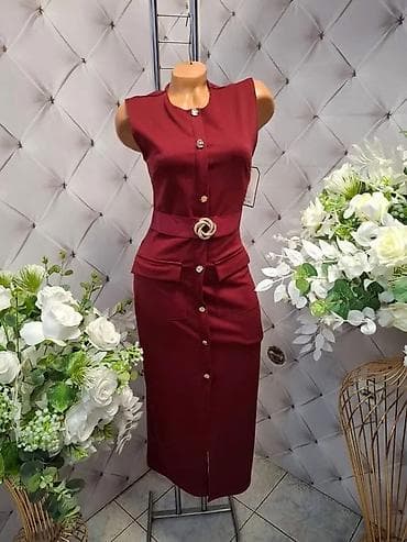 Elegantna ženska haljina bez rukava, midi dužine, dostupna u više boja na lalafo.rs — 1 Elegantna ženska haljina bez rukava, midi dužine, dostupna u više boja — 1