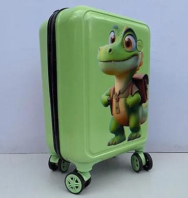 Backpacks, bags and suitcases: Dečji kofer na točkiće – zeleni, sa motivom simpatičnog dinosaurusa - at lalafo.rs — 8 Backpacks, bags and suitcases: Dečji kofer na točkiće – zeleni, sa motivom simpatičnog dinosaurusa - — 8