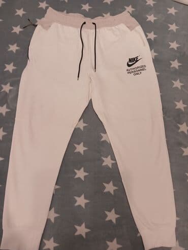 Sweatpants, L, Nike, color - White, Cotton at lalafo.rs Sweatpants, L, Nike, color - White, Cotton