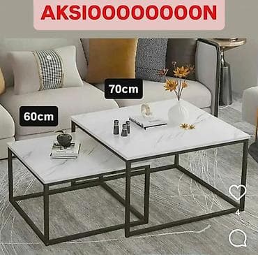 Set od dva klub stola – kvadratni, modernog dizajna. - Dimenzije na lalafo.rs Set od dva klub stola – kvadratni, modernog dizajna. - Dimenzije