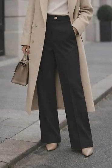 Ureznice: Ženske elegantne pantalone sa širokom nogavicom - Kroj: visoki struk na lalafo.rs — 2 Ureznice: Ženske elegantne pantalone sa širokom nogavicom - Kroj: visoki struk — 2