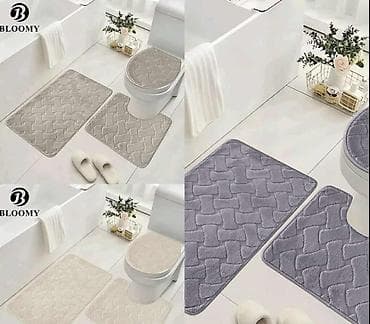 Set prostirki za kupatilo – 3 u 1 (Bloomy) - Sastav kompleta na lalafo.rs — 1 Set prostirki za kupatilo – 3 u 1 (Bloomy) - Sastav kompleta — 1