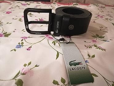 Novi muski kozni markirani kais Lacoste u crnoj boji. Zemlja porekla na lalafo.rs — 3 Novi muski kozni markirani kais Lacoste u crnoj boji. Zemlja porekla — 3