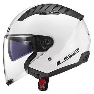 Accessories: LS2 jet kaciga u beloj boji. Dizajnirana je sa otvorenim licem i at lalafo.rs — 2 Accessories: LS2 jet kaciga u beloj boji. Dizajnirana je sa otvorenim licem i — 2