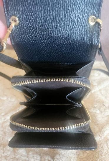 original esprit: Crna kozna torba, sa tri dzepa na zip, preklop na vrhu,na rame ili at lalafo.rs — 2 original esprit: Crna kozna torba, sa tri dzepa na zip, preklop na vrhu,na rame ili — 2