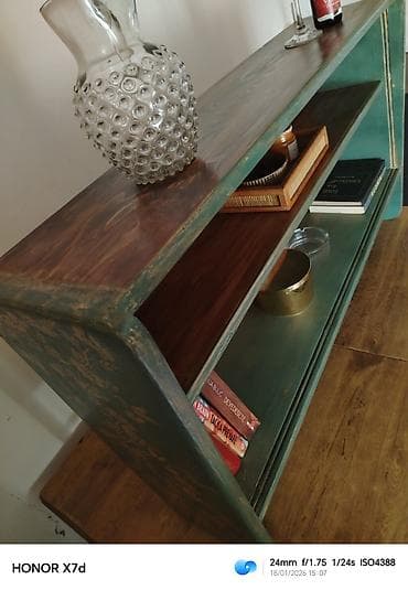 Restaurirana zidna polica od punog drveta – ručno rađena na lalafo.rs — 7 Restaurirana zidna polica od punog drveta – ručno rađena — 7