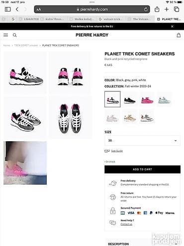 Original PIERRE HARDY patike 42 /43 Odozgo kombinacija koza / Svila at lalafo.rs — 4 Original PIERRE HARDY patike 42 /43 Odozgo kombinacija koza / Svila — 4