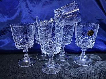 Lux daimond,case za vino kristal,rucni rad d'Argues Francuska iz 80ih na lalafo.rs Lux daimond,case za vino kristal,rucni rad d'Argues Francuska iz 80ih