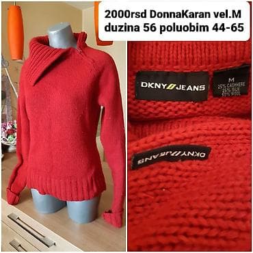 DKNY Jeans ženski džemper - Boja: crvena - Veličina: M - Materijal na lalafo.rs — 1 DKNY Jeans ženski džemper - Boja: crvena - Veličina: M - Materijal — 1