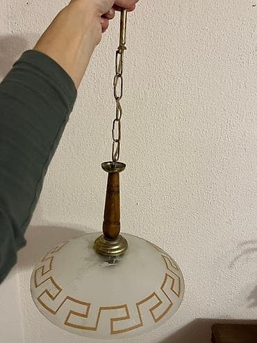 Set od 2 visećih plafonjera/lampona na lanac. - Materijal: stakleni na lalafo.rs — 3 Set od 2 visećih plafonjera/lampona na lanac. - Materijal: stakleni — 3