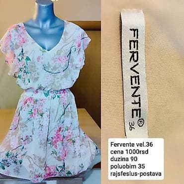 Fervente haljina, veličina 36. Svetla šifona sa romantičnim cvetnim na lalafo.rs — 1 Fervente haljina, veličina 36. Svetla šifona sa romantičnim cvetnim — 1