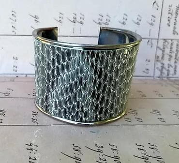 Vintage Wide Python narukvica. Pithon narukvica 4,5cm - Sa metalnom na lalafo.rs — 6 Vintage Wide Python narukvica. Pithon narukvica 4,5cm - Sa metalnom — 6