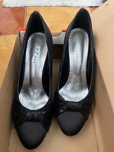 Elegantne crne ženske salonke sa visokom potpeticom. - Potpetica na lalafo.rs — 1 Elegantne crne ženske salonke sa visokom potpeticom. - Potpetica — 1