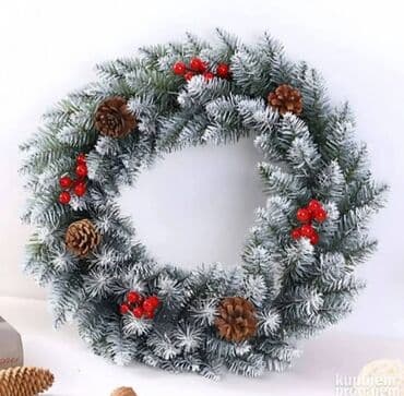 Coal and wood: Veći, raskošniji, prazničniji – Novogodišnji venac-girlanda 40 i 50 cm at lalafo.rs — 2 Coal and wood: Veći, raskošniji, prazničniji – Novogodišnji venac-girlanda 40 i 50 cm — 2