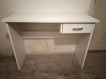 Kompjuterski-pisaci sto dim. 100x40 cm. beli sa 1 fijokom,ocuvan na lalafo.rs Kompjuterski-pisaci sto dim. 100x40 cm. beli sa 1 fijokom,ocuvan
