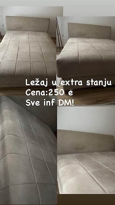 Tapacirani bračni ležaj sa uzglavljem, modernog dizajna u bež/peščanoj na lalafo.rs Tapacirani bračni ležaj sa uzglavljem, modernog dizajna u bež/peščanoj