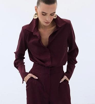 pantalone gina benotti: Satenska ženska košulja Velicina od 36 do 40 - Boja: duboka bordo - na lalafo.rs — 3 pantalone gina benotti: Satenska ženska košulja Velicina od 36 do 40 - Boja: duboka bordo - — 3