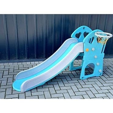 Dečiji tobogan sa košem za košarku - Zabavni 2-u-1 set: dugi tobogan na lalafo.rs — 1 Dečiji tobogan sa košem za košarku - Zabavni 2-u-1 set: dugi tobogan — 1