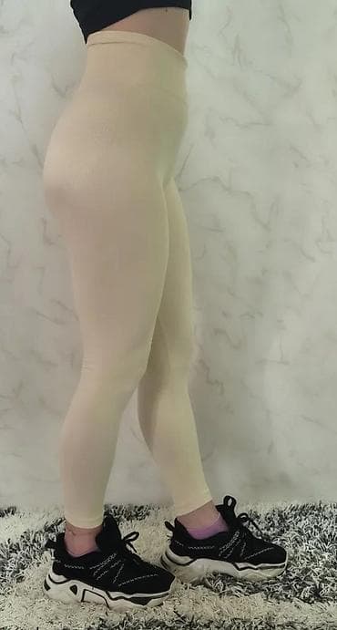 Leggings, Bike shorts: Ženske bež helanke sa visokim strukom - Visok, širok pojas za dodatnu at lalafo.rs — 6 Leggings, Bike shorts: Ženske bež helanke sa visokim strukom - Visok, širok pojas za dodatnu — 6