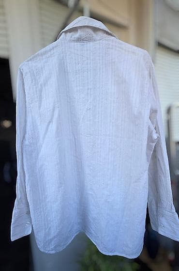 Bela košulja sa dugim rukavima i teksturom - Klasičan kroj sa kragnom na lalafo.rs — 3 Bela košulja sa dugim rukavima i teksturom - Klasičan kroj sa kragnom — 3