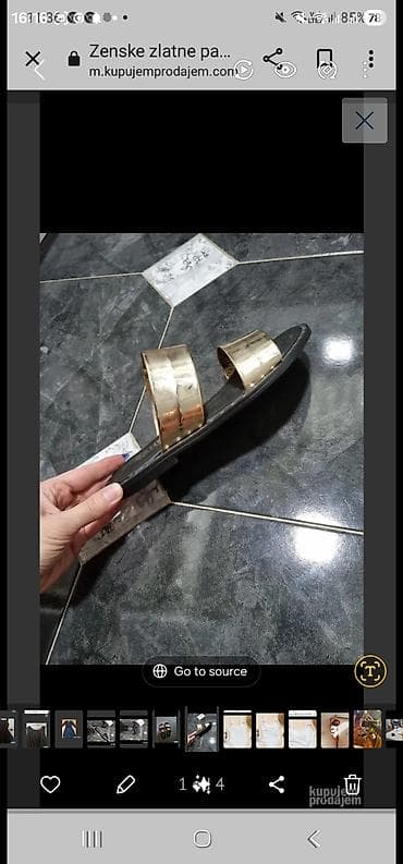 Papuče 38, bоја - Zlatna na lalafo.rs — 2 Papuče 38, bоја - Zlatna — 2