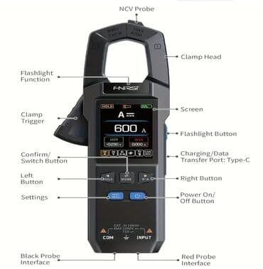 Heftalice: Digitalne strujne klešta FNIRSI DMC‑100 – profesionalni multimetar sa na lalafo.rs — 5 Heftalice: Digitalne strujne klešta FNIRSI DMC‑100 – profesionalni multimetar sa — 5