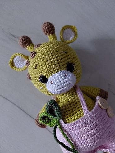 Heklana amigurumi žirafa – ručni rad - Materijal: pamučni konac at lalafo.rs — 1 Heklana amigurumi žirafa – ručni rad - Materijal: pamučni konac — 1