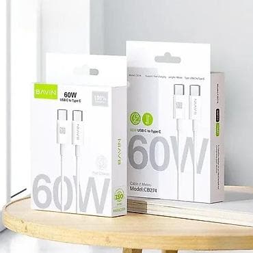 Mobile Phones & Accessories: BAVIN USB-C na USB-C kabl 60W – Model CB274 - Snaga: do 60W, podržava at lalafo.rs — 1 Mobile Phones & Accessories: BAVIN USB-C na USB-C kabl 60W – Model CB274 - Snaga: do 60W, podržava — 1