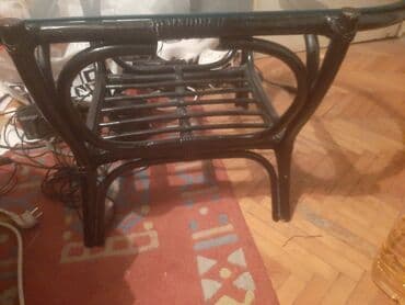 Antique Club Tables: Stakleni klub sto sa ramom od ratana - Ovalna gornja ploča od at lalafo.rs — 5 Antique Club Tables: Stakleni klub sto sa ramom od ratana - Ovalna gornja ploča od — 5